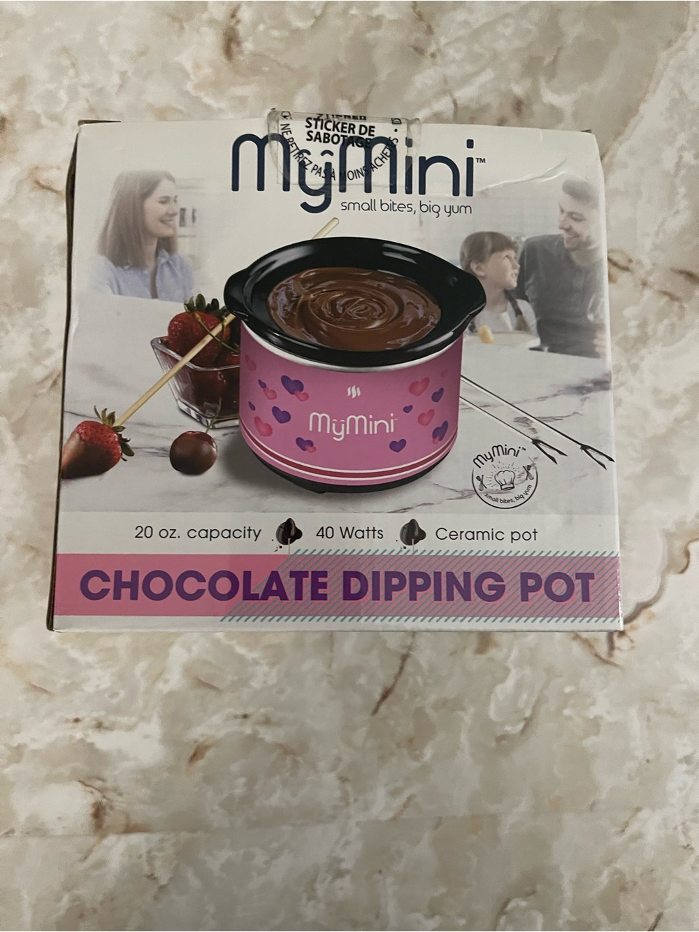 MyMini Chocolate Dipping Pot - Pink Hearts - Picture 3 of 9